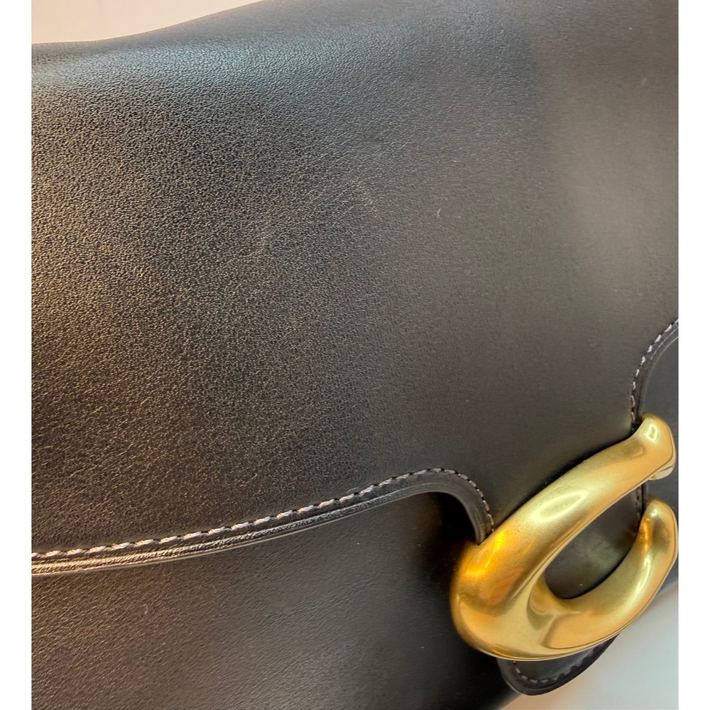 Coach Black Shoulder Bag with Gold Accents - Picture 6 of 15